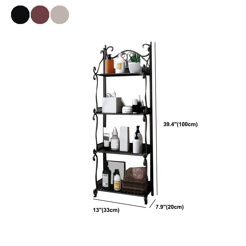 Modern Metal Vertical Shelf Bookcase Open Bookshelf for Bedroom