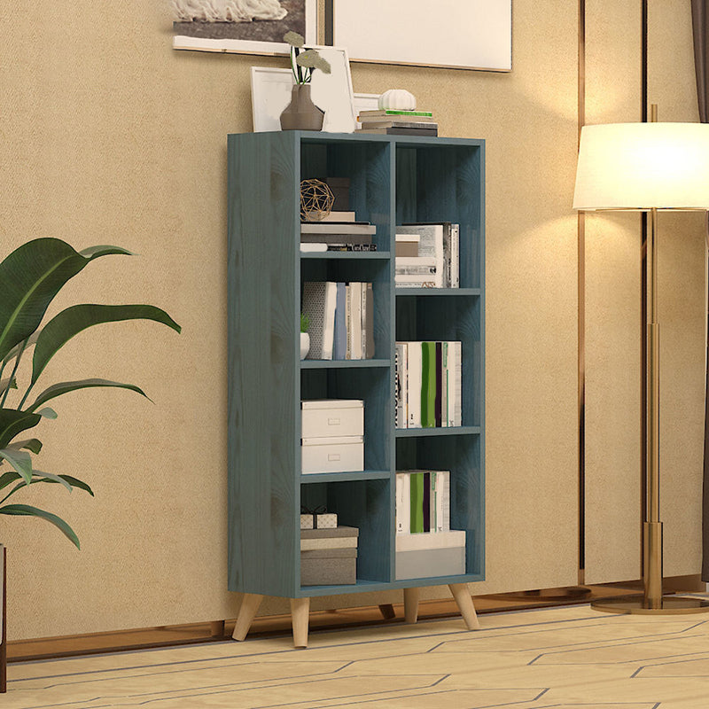 Contemporary Closed Back Book Shelf Engineered Wood Home Shelf Bookcase with Shelves