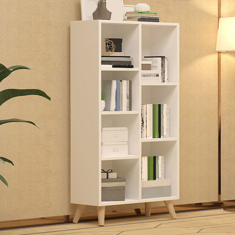 Contemporary Closed Back Book Shelf Engineered Wood Home Shelf Bookcase with Shelves