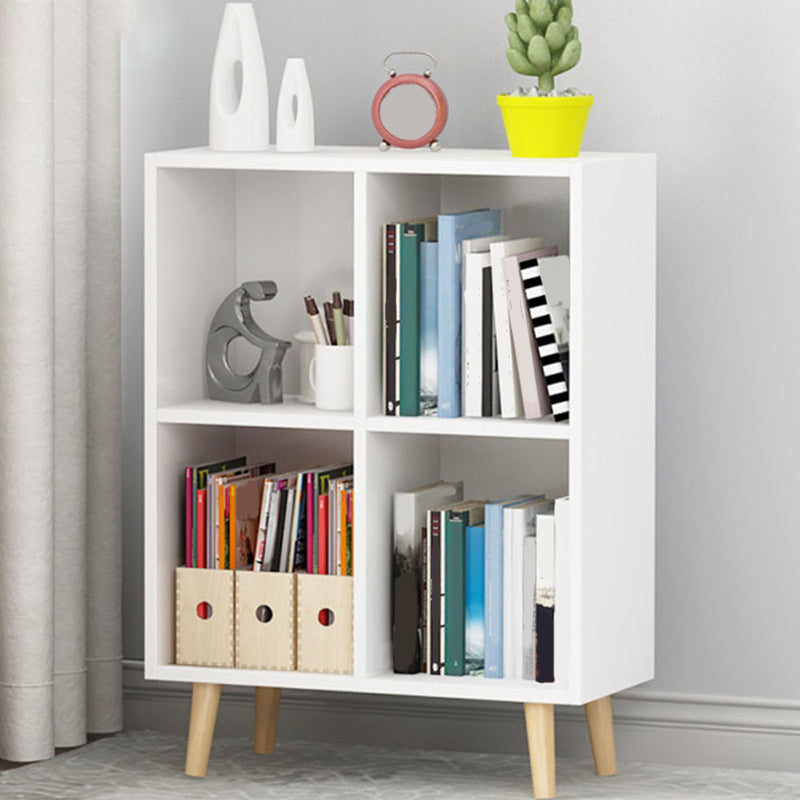 Contemporary Closed Back Book Shelf Engineered Wood Home Shelf Bookcase with Shelves