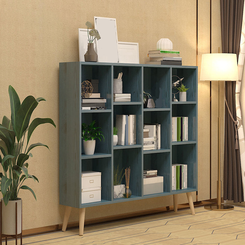 Contemporary Closed Back Book Shelf Engineered Wood Home Shelf Bookcase with Shelves