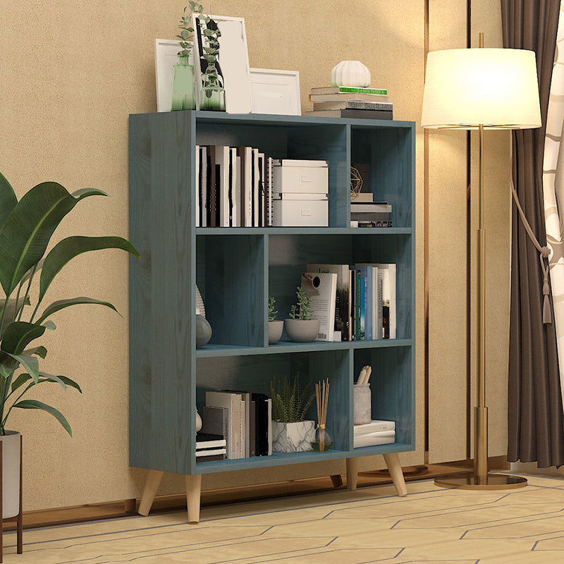 Contemporary Closed Back Book Shelf Engineered Wood Home Shelf Bookcase with Shelves