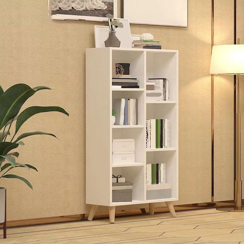 Contemporary Closed Back Book Shelf Engineered Wood Home Shelf Bookcase with Shelves