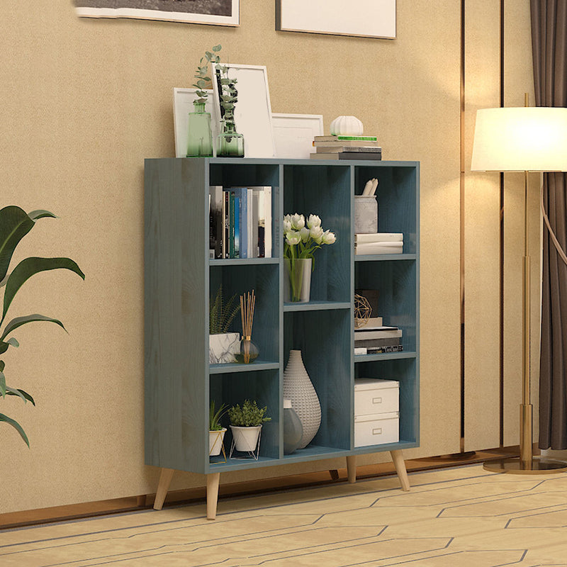 Contemporary Closed Back Book Shelf Engineered Wood Home Shelf Bookcase with Shelves