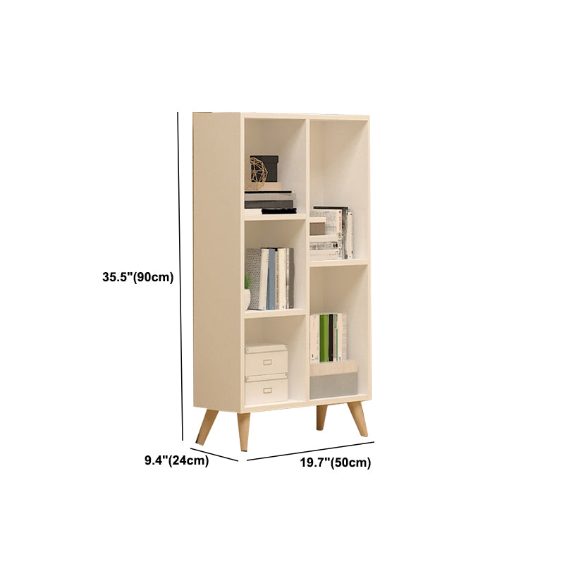 Contemporary Closed Back Book Shelf Engineered Wood Home Shelf Bookcase with Shelves