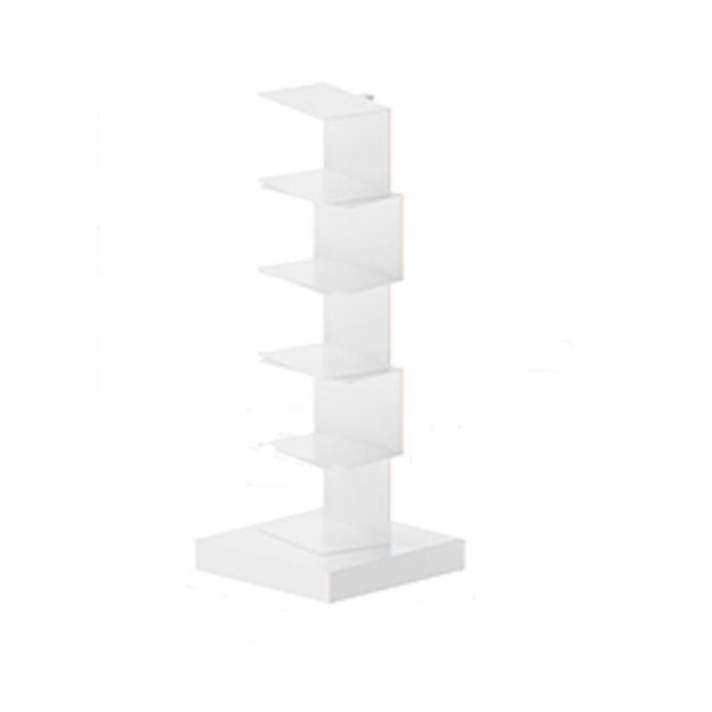 Modern Metal Bookshelf Geometric Closed Back Vertical Bookcase