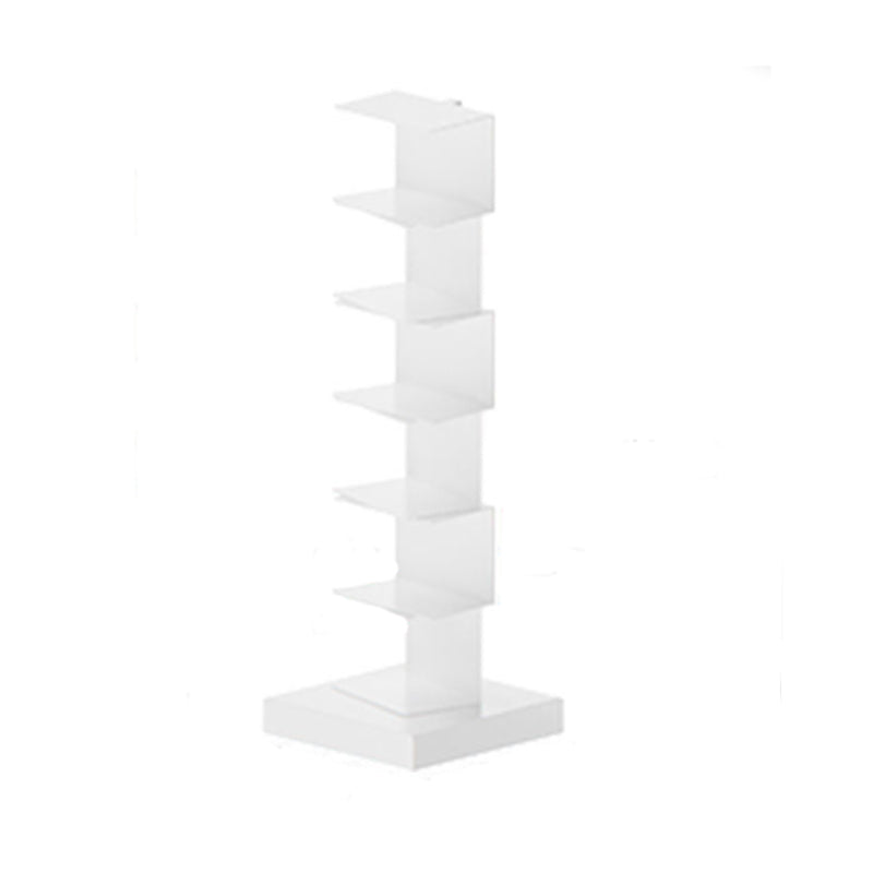 Modern Metal Bookshelf Geometric Closed Back Vertical Bookcase