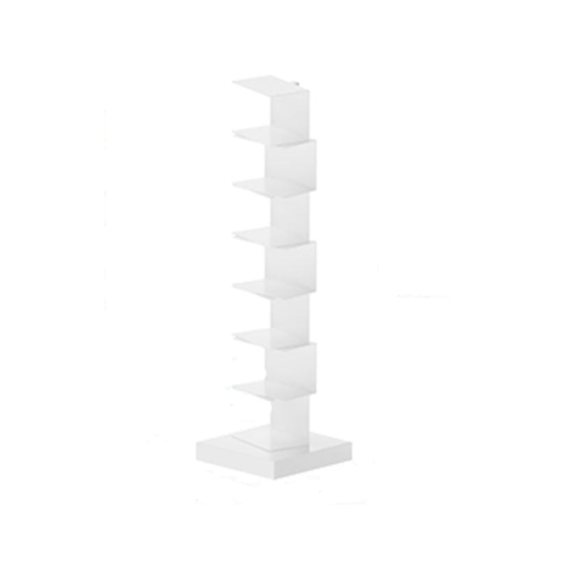 Modern Metal Bookshelf Geometric Closed Back Vertical Bookcase