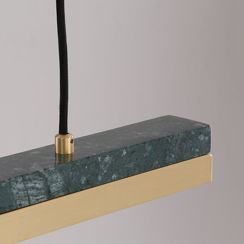 Modern Style Linear Hanging Pendant Light Metal One Light Pendant Light Fixture