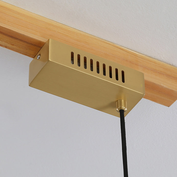 Modern Style Linear Hanging Pendant Light Metal One Light Pendant Light Fixture