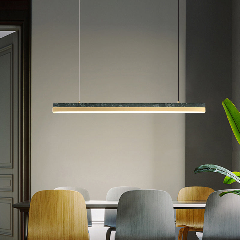 Modern Style Linear Island Light Fixture Metal 1- Light Island Lighting Fixture