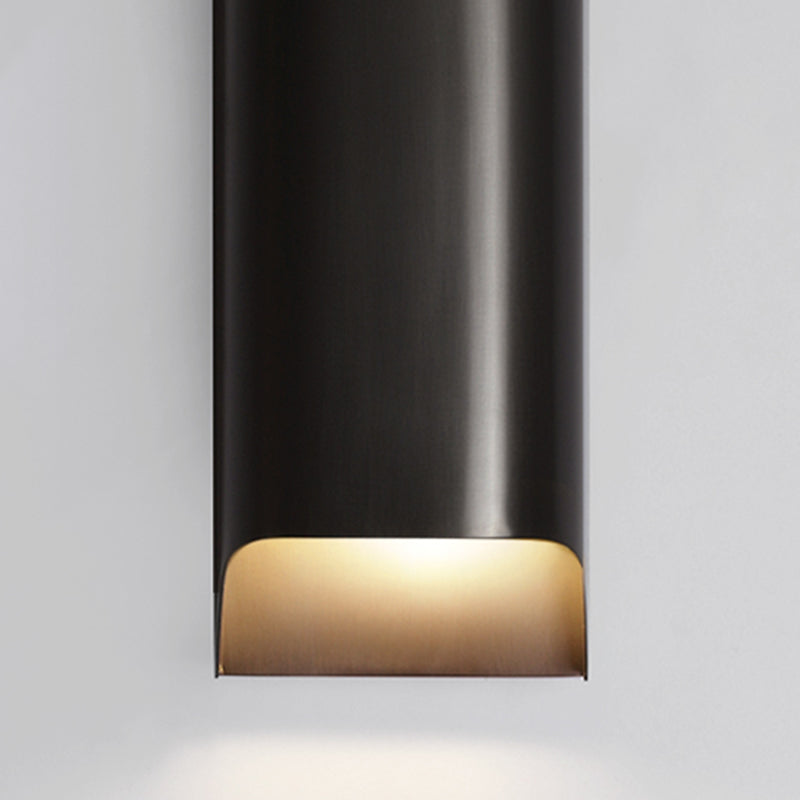 Square Shade Metal Wall Sconce Modern Style Multi Lights Wall Lighting Fixtures in Black