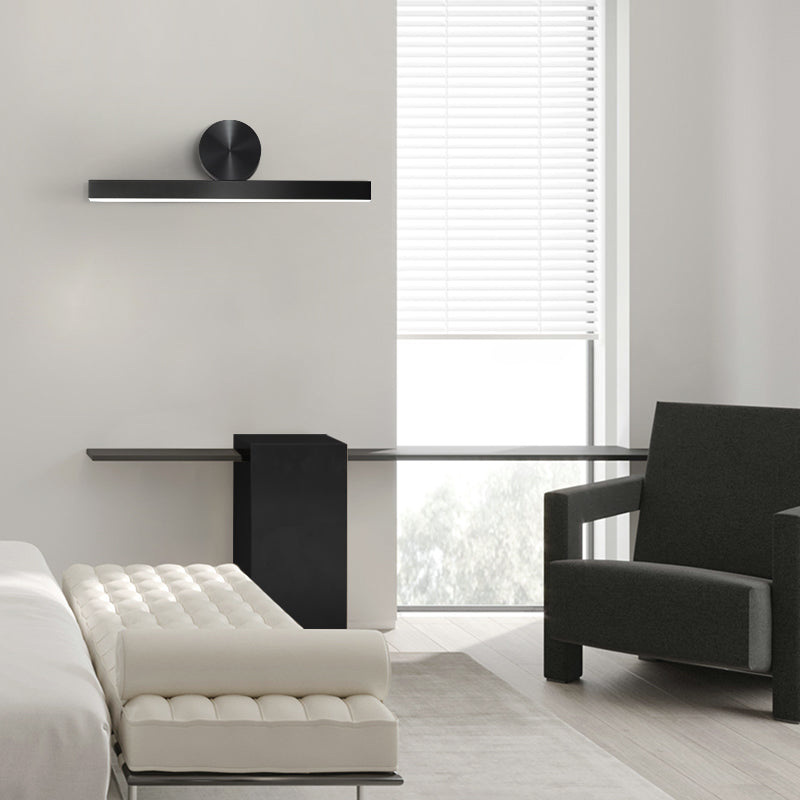 Minimalism Sconce Light Fixture Black Led Wall Light Fixture for Living Room
