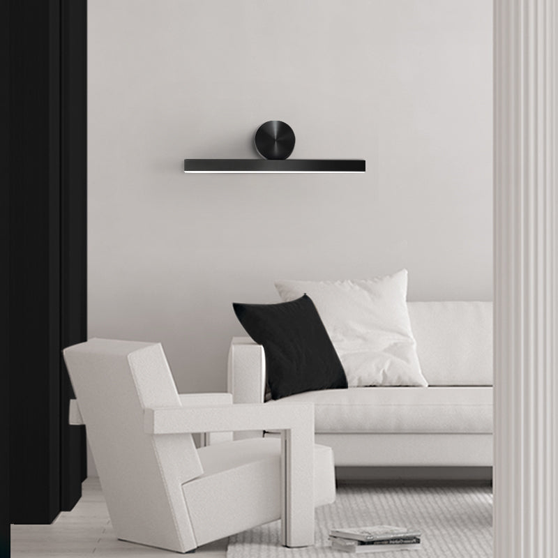 Minimalism Sconce Light Fixture Black Led Wall Light Fixture for Living Room