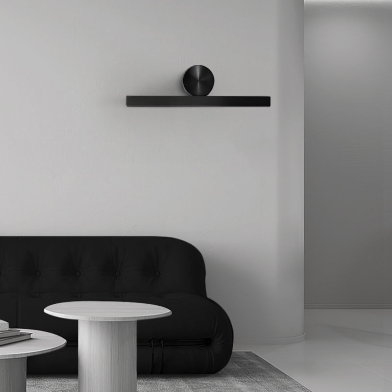 Minimalism Sconce Light Fixture Black Led Wall Light Fixture for Living Room