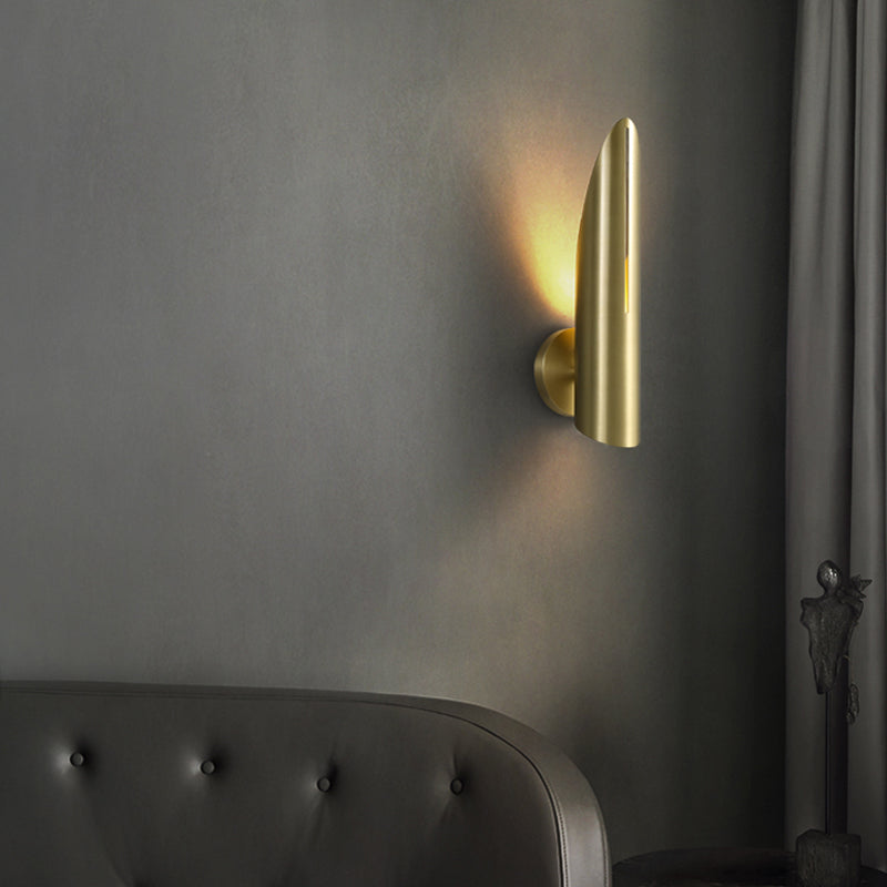 Nordic Style Wall Light Geometric 1 Light Wall Sconce with Brass for Bedroom