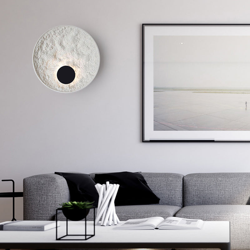Linear Shade Resin Wall Sconce Modern Style Single Light Wall Lighting Fixtures in White