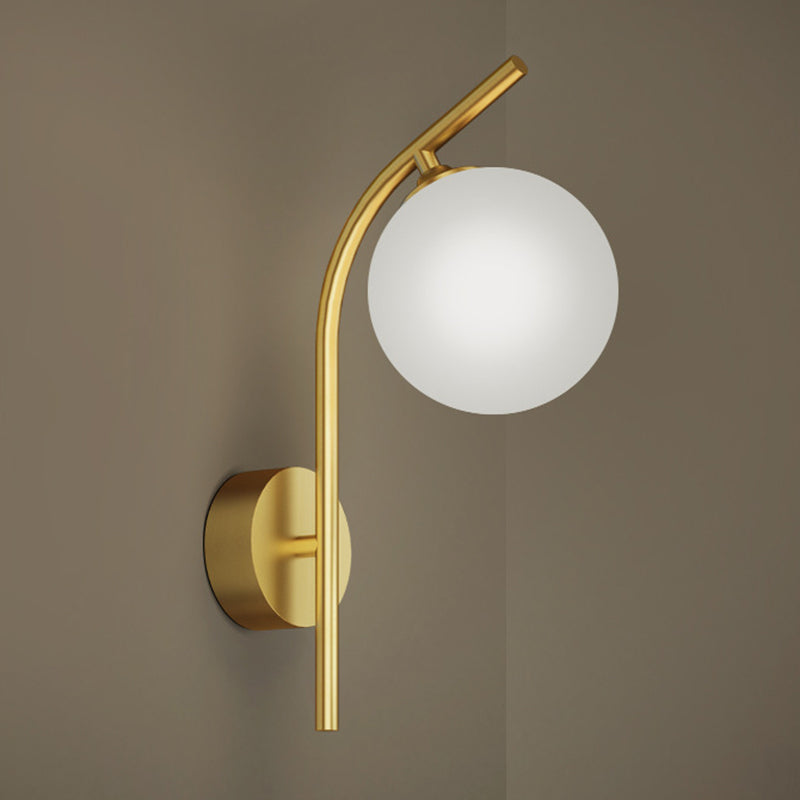1 Light Ball Wall Sconces Modern Style Glass Wall Mounted Lamps