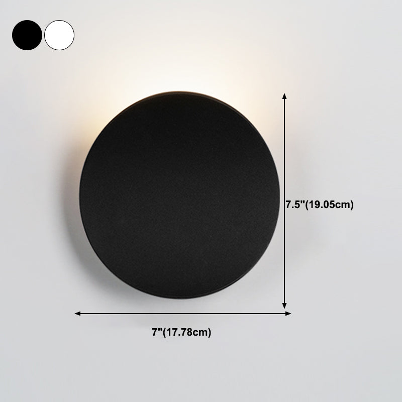 Metal Round Shade Wall Sconce Modern Style 1-Light Wall Mounted Light