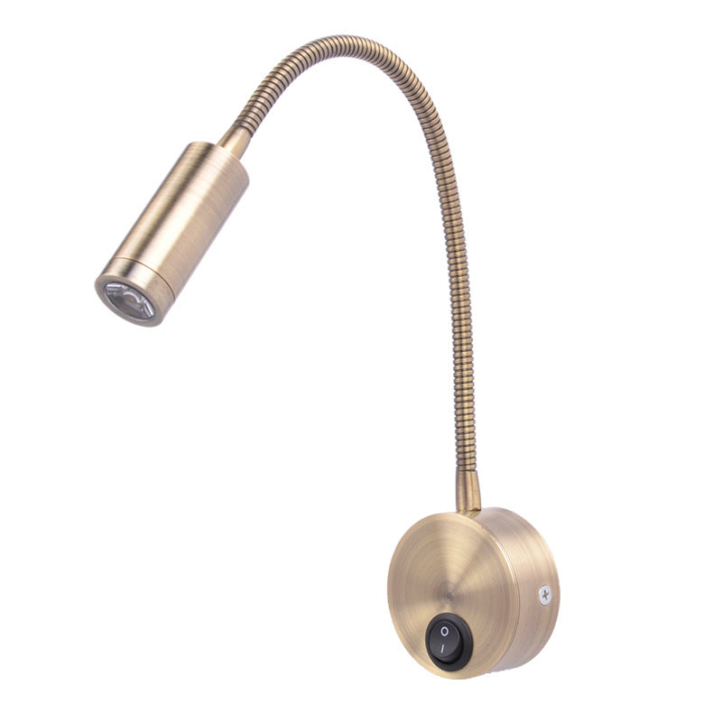 1 Light Cylinder Wall Lighting Fixtures Modern Style Metal Wall Mounted Reading Lights