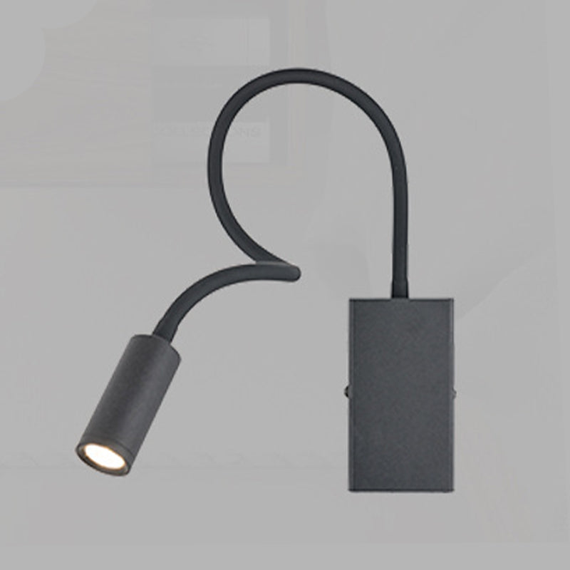 Modern Style Metal Wall Light Round 4" Wide Reading Wall Sconce for Bedroom