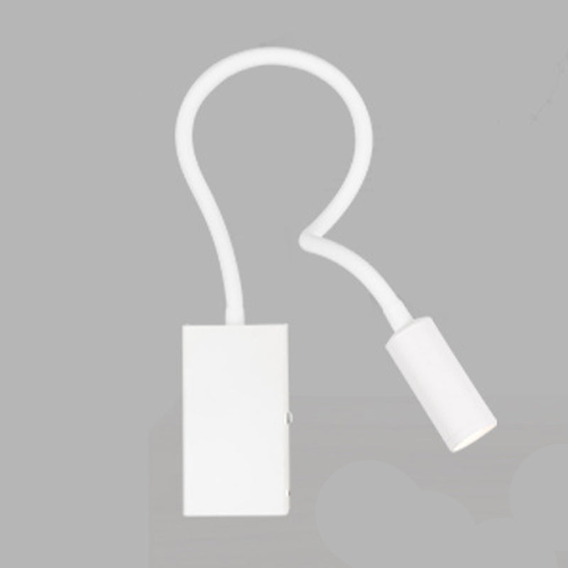 Modern Style Metal Wall Light Round 4" Wide Reading Wall Sconce for Bedroom