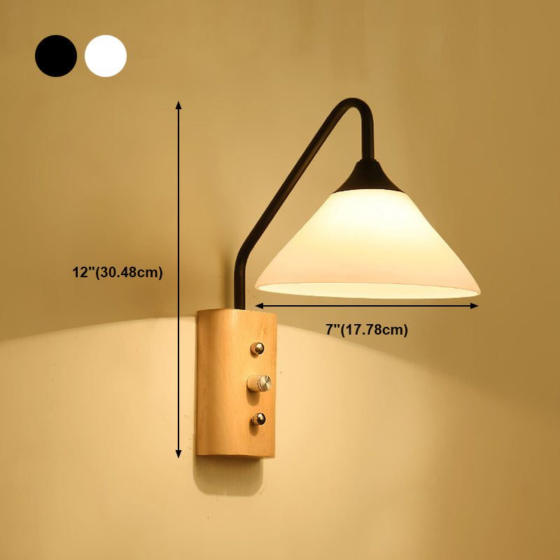 Modern Style Flared Wall Light Sconces Glass 1 Light Wall Lighting Ideas