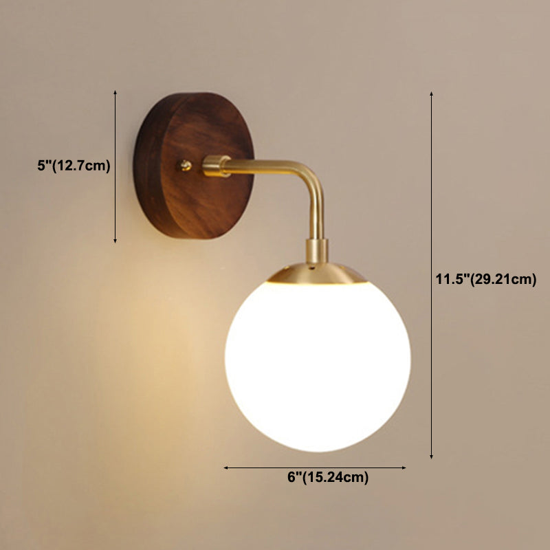 Modern Style Globe Wall Light Sconces Glass 1 Light Wall Lighting Ideas