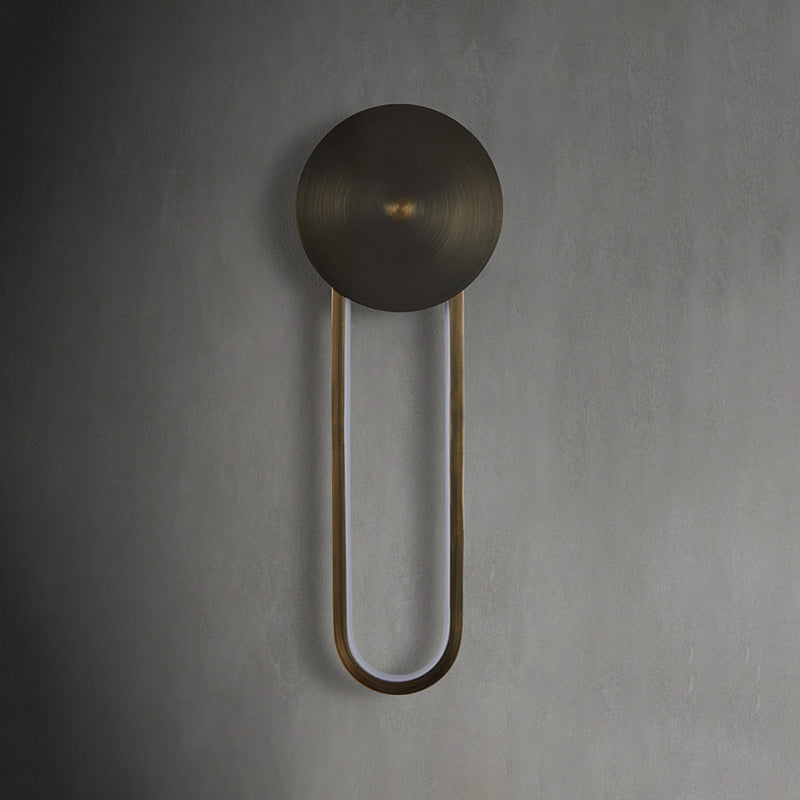 Oval Shade Metal Wall Sconce Modern Style 1 Light Wall Mount Lighting