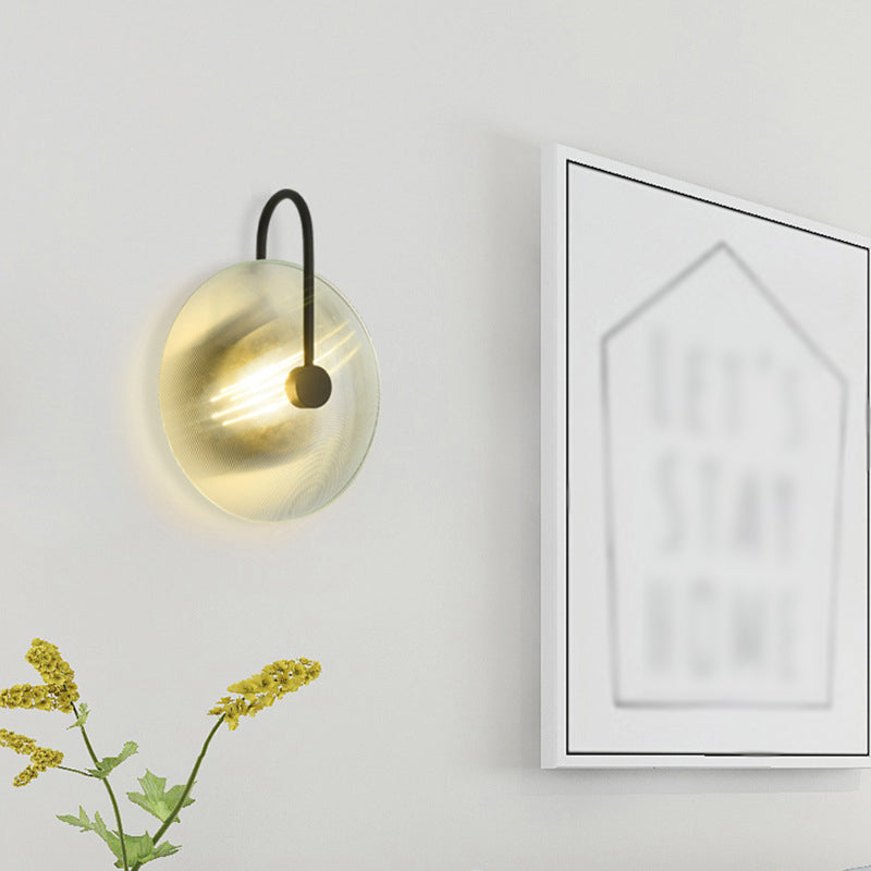 Modern Style Round Wall Light Sconces Glass 1 Light Wall Lighting Ideas