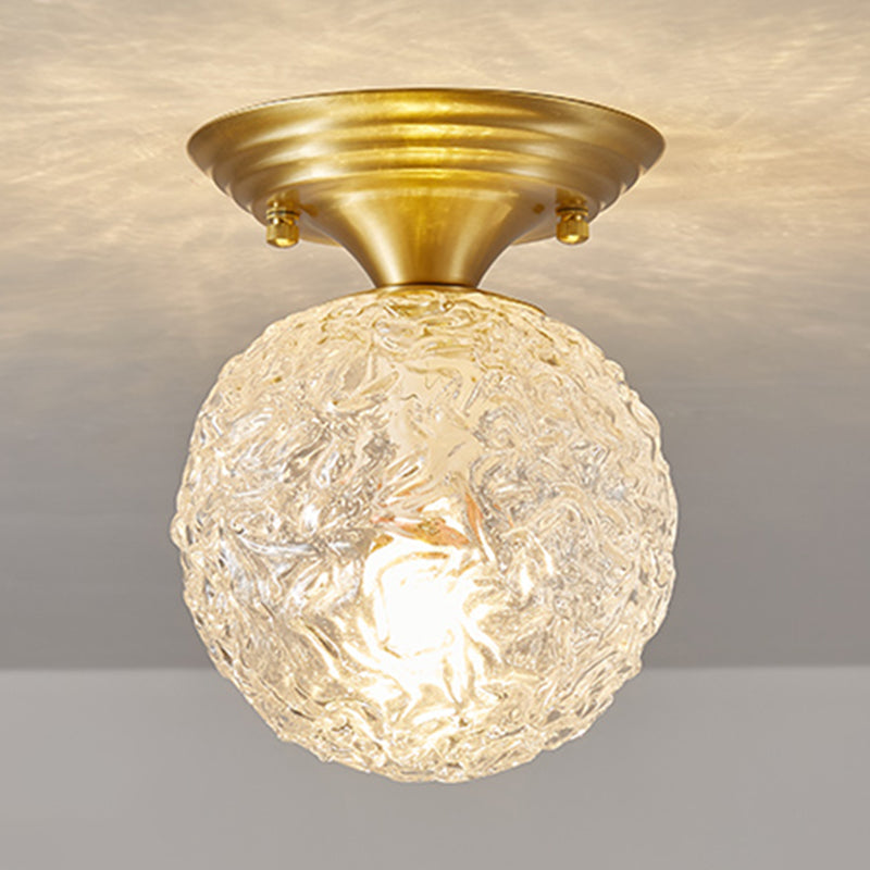 Modern Style Spherical Shape Ceiling Light Glass 1 Light Ceiling Light for Restaurant
