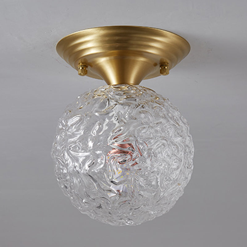 Modern Style Spherical Shape Ceiling Light Glass 1 Light Ceiling Light for Restaurant