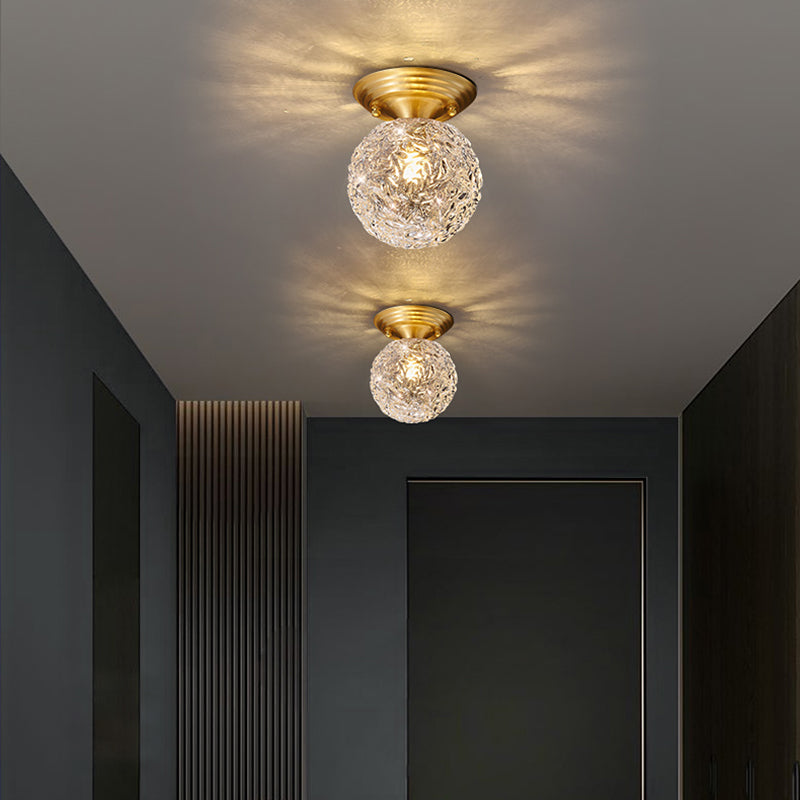 Modern Style Spherical Shape Ceiling Light Glass 1 Light Ceiling Light for Restaurant