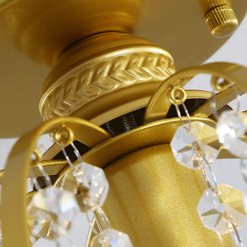 Contemporary Teardrop-Like Flush Light Fixture Crystal 1 Light Flush Mount Lighting