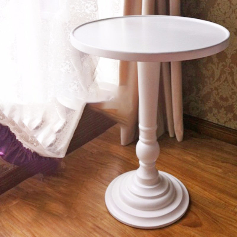 Nordic Corner Table Wood Pedestal Side Table for Living Room