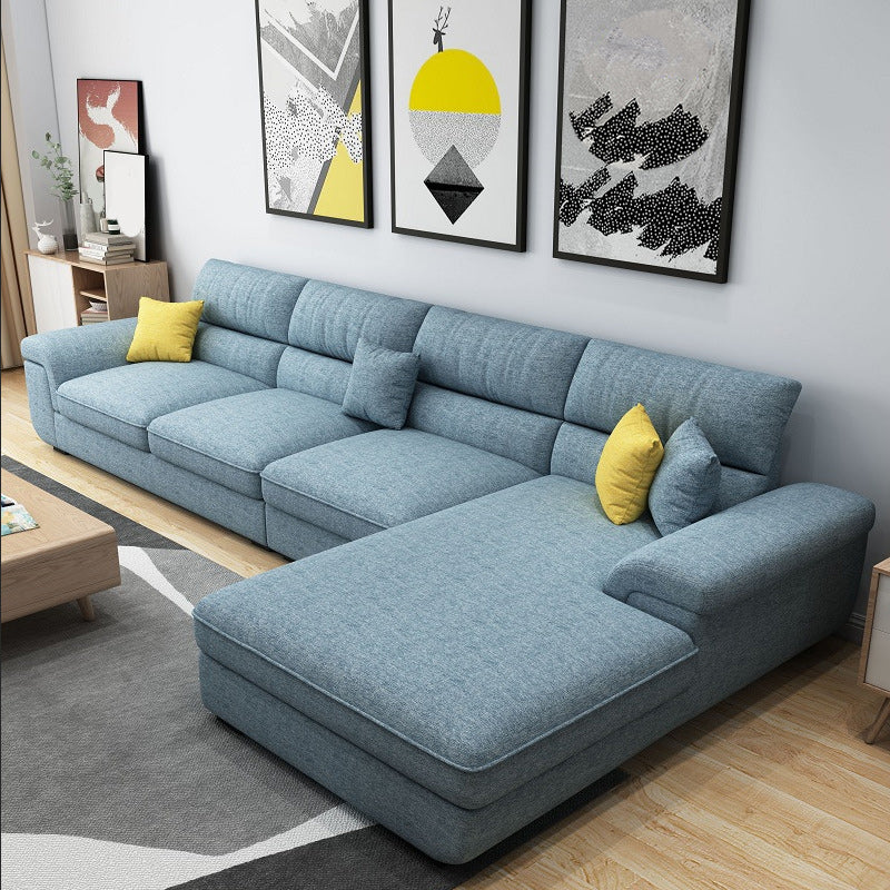 Stationary 4-Seater Sectional Sofa, Pillow Top Arm 138" Sectional Sofa