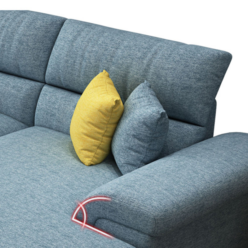 Stationary 4-Seater Sectional Sofa, Pillow Top Arm 138" Sectional Sofa