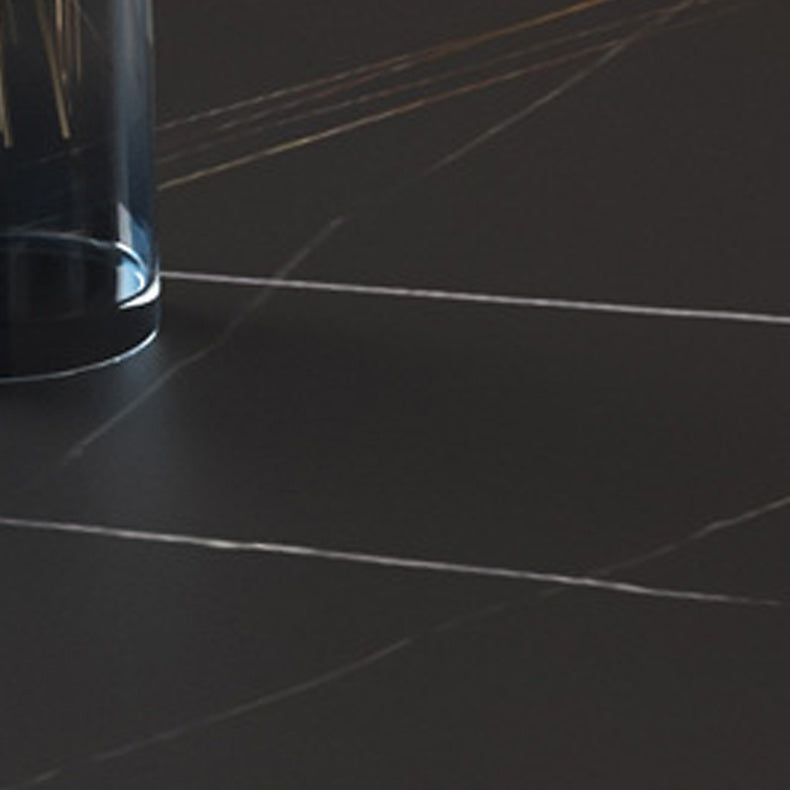 Glam Sled Coffee Table Slate Rectangular Cocktail Table for Home