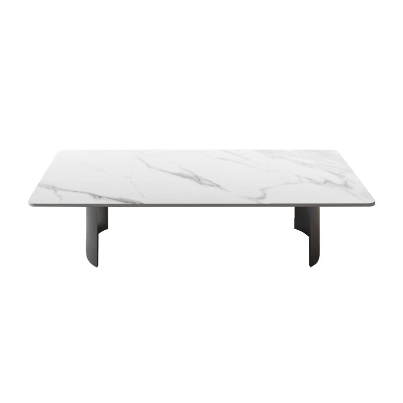 Glam Sled Coffee Table Slate Rectangular Cocktail Table for Home