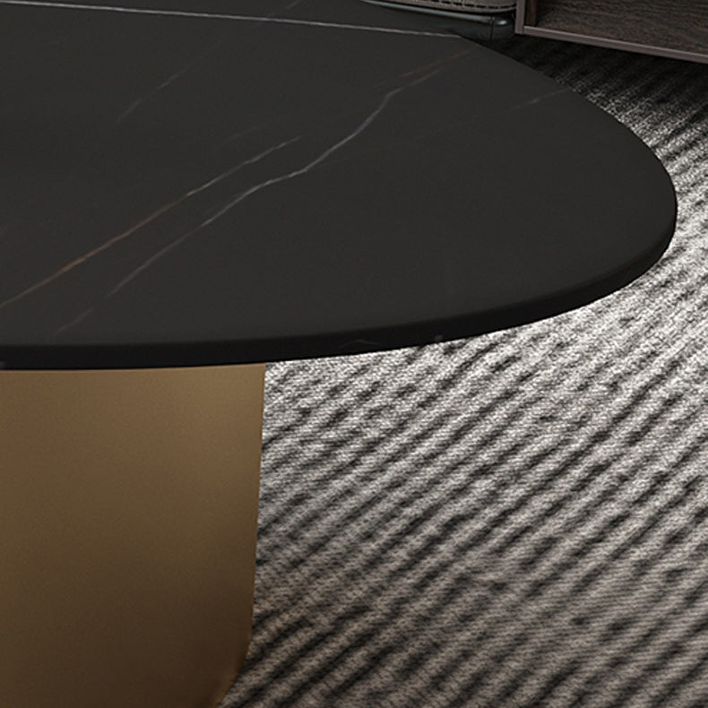 Glam Sled Cocktail Table Oval Coffee Coffee Cocktail Table for Living Room