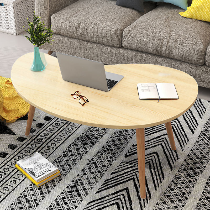 Contemporary Style Coffee Table Wooden 4 Legs Coffee Cocktail Table