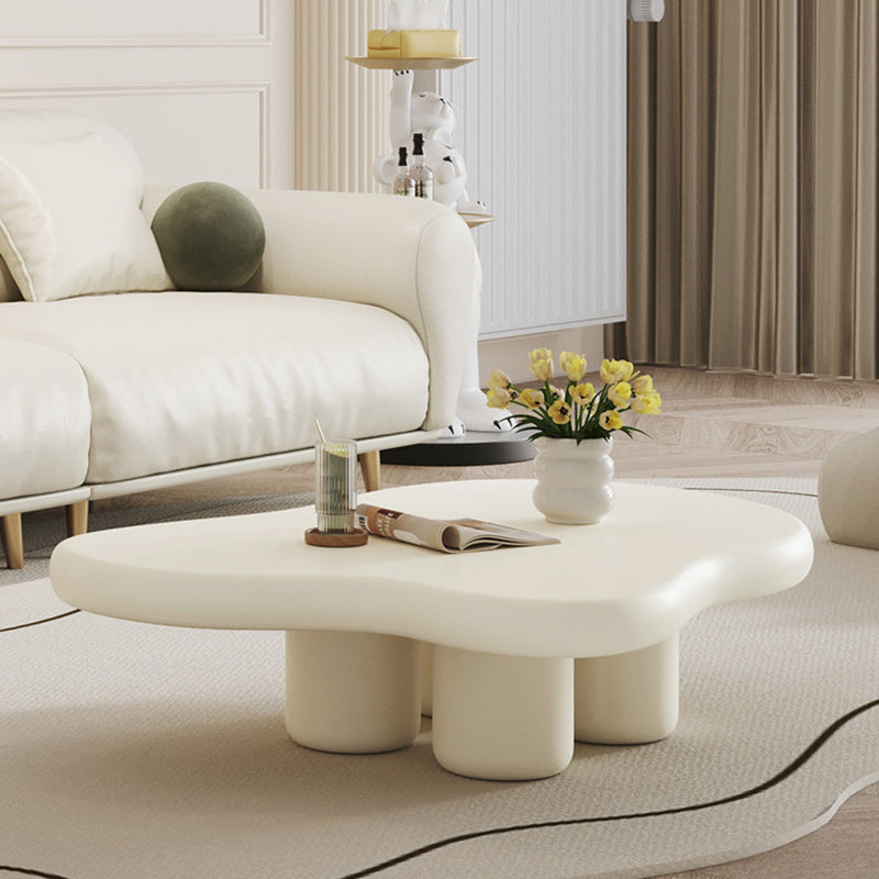 Scandinavian Style Coffee Cocktail Table Solid Wood 3 Legs Coffee Table in White