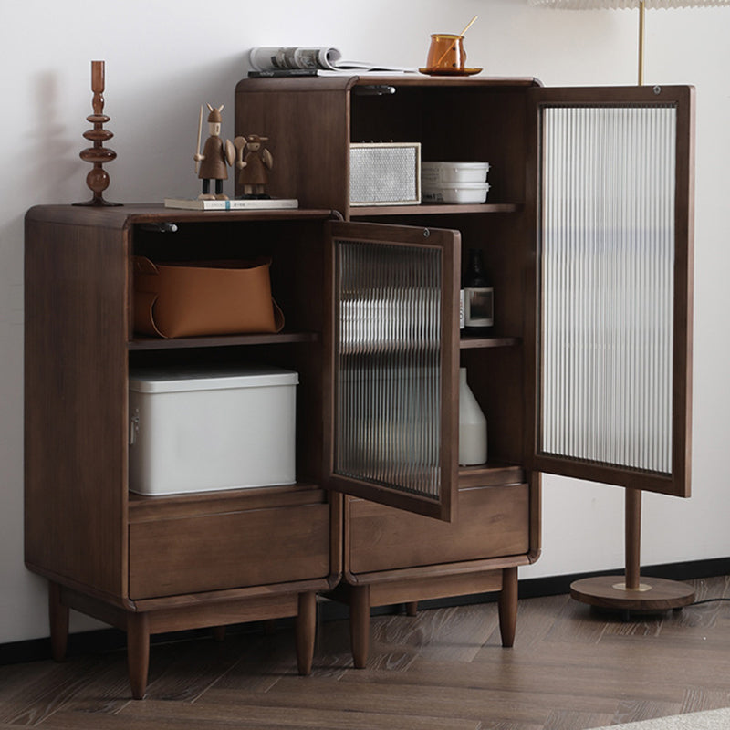 33.46"/42.52" Tall 1- Door Wooden Cabinet , 1- Drawer Rectangle Accent Cabinet