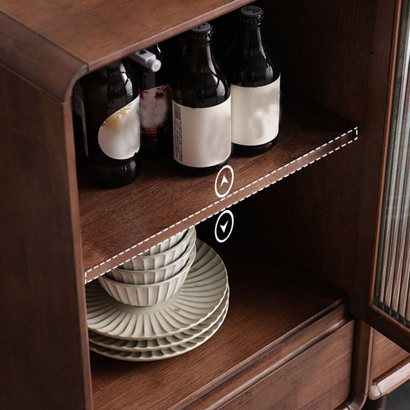 33.46"/42.52" Tall 1- Door Wooden Cabinet , 1- Drawer Rectangle Accent Cabinet