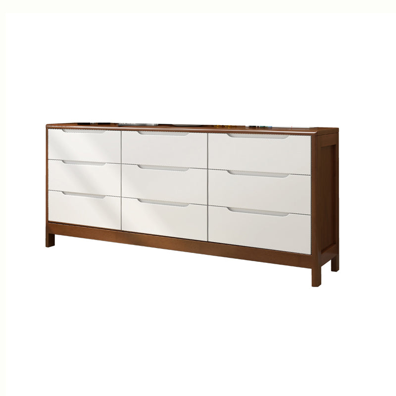 29.5"/37" Tall Solid Wood Chest, Rectangle Accent Chest with Drawers