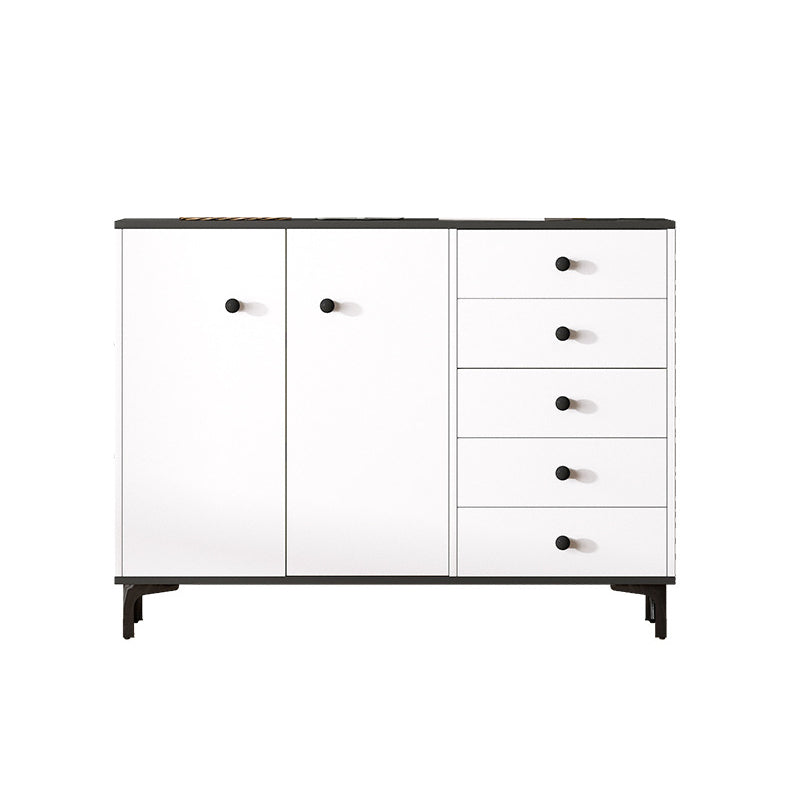 35.4'" Tall 5 - Drawer Wooden Chest, Contemporary Rectangle Accent Cabinet