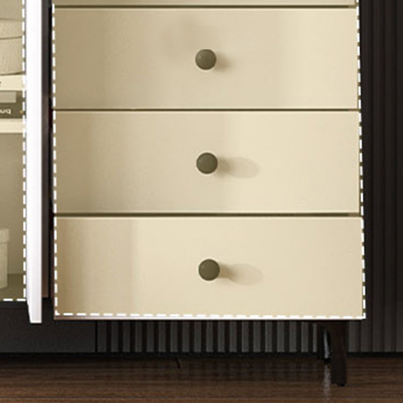 35.4'" Tall 5 - Drawer Wooden Chest, Contemporary Rectangle Accent Cabinet