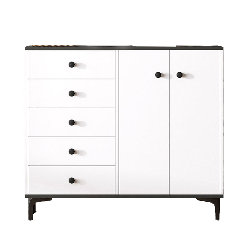 35.4'" Tall 5 - Drawer Wooden Chest, Contemporary Rectangle Accent Cabinet