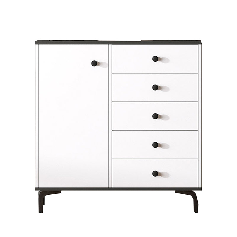35.4'" Tall 5 - Drawer Wooden Chest, Contemporary Rectangle Accent Cabinet