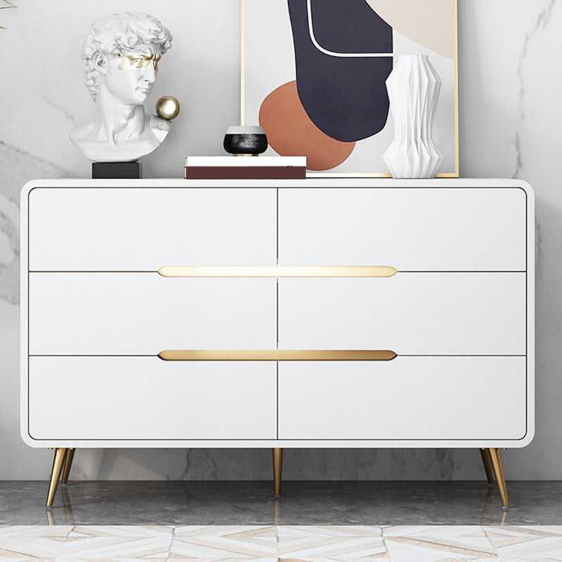 6 - Door Wooden Accent Chest, Contemporary Rectangle Cabinet